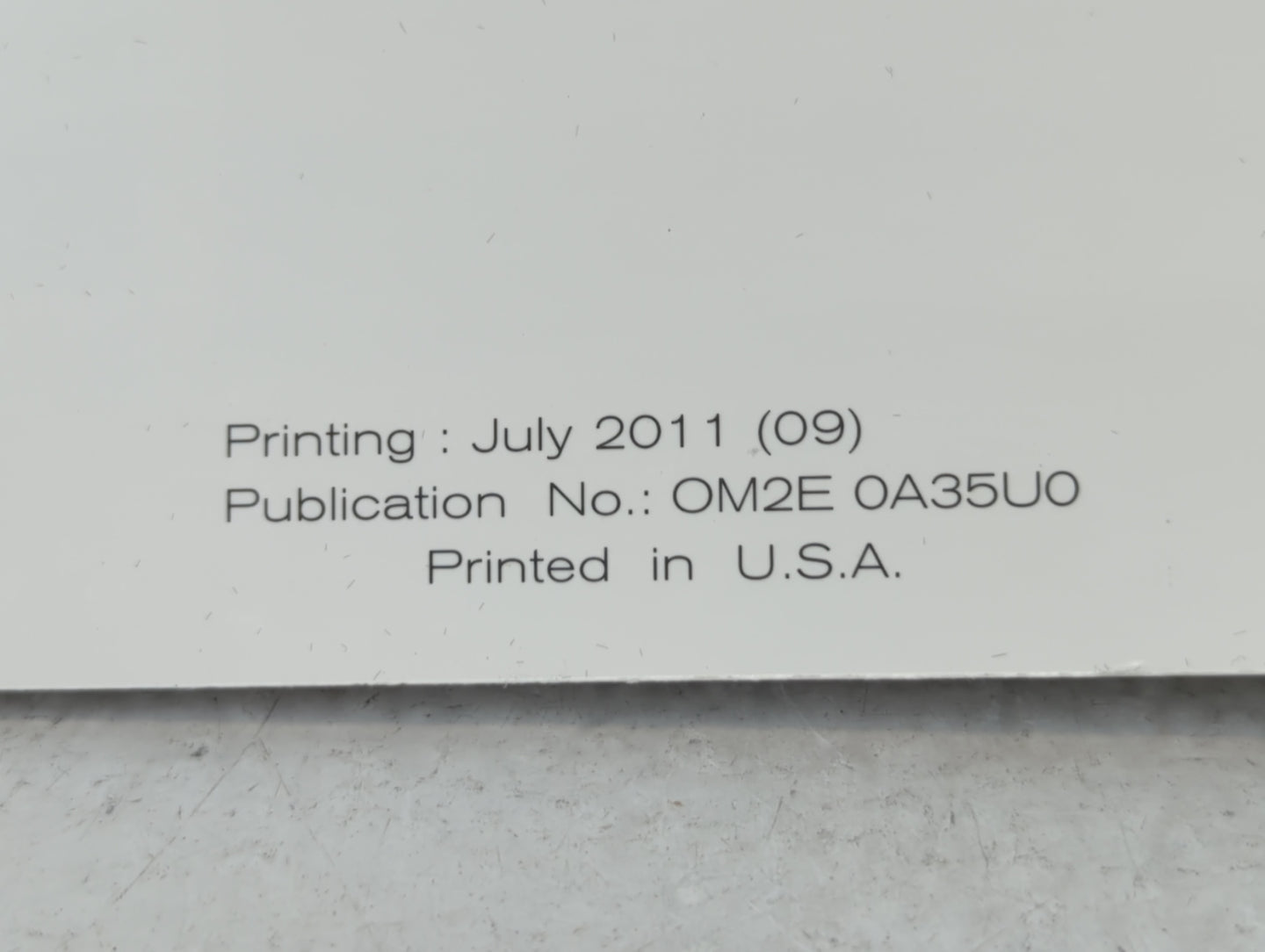 2012 Nissan Maxima Owners Manual Book Guide P/N:OM2E 0A35U0 OEM Used Auto Parts - Oemusedautoparts1.com