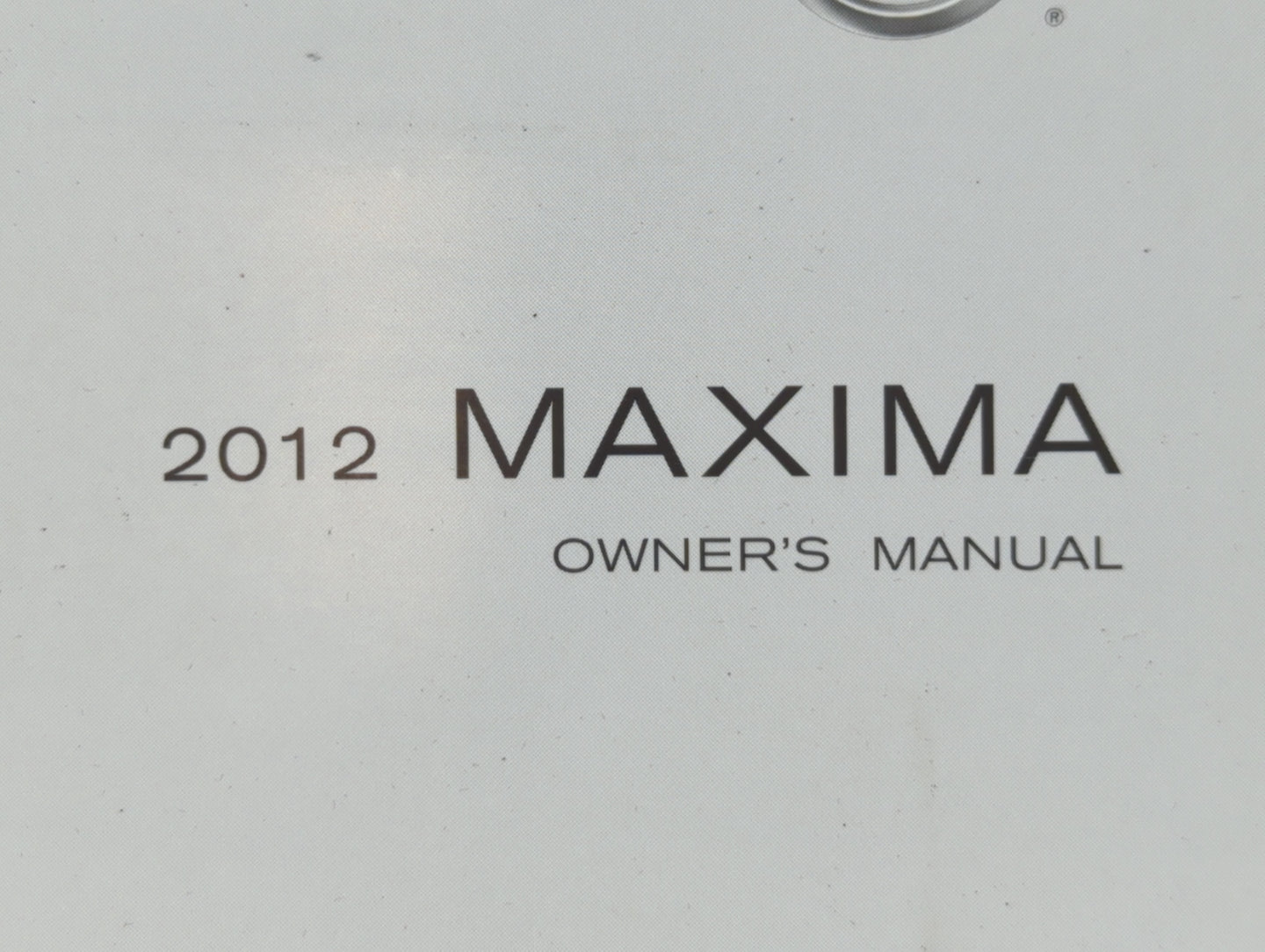 2012 Nissan Maxima Owners Manual Book Guide P/N:OM2E 0A35U0 OEM Used Auto Parts - Oemusedautoparts1.com