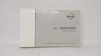 compare product 2012 Nissan Maxima Owners Manual Book Guide OEM Used Auto Parts