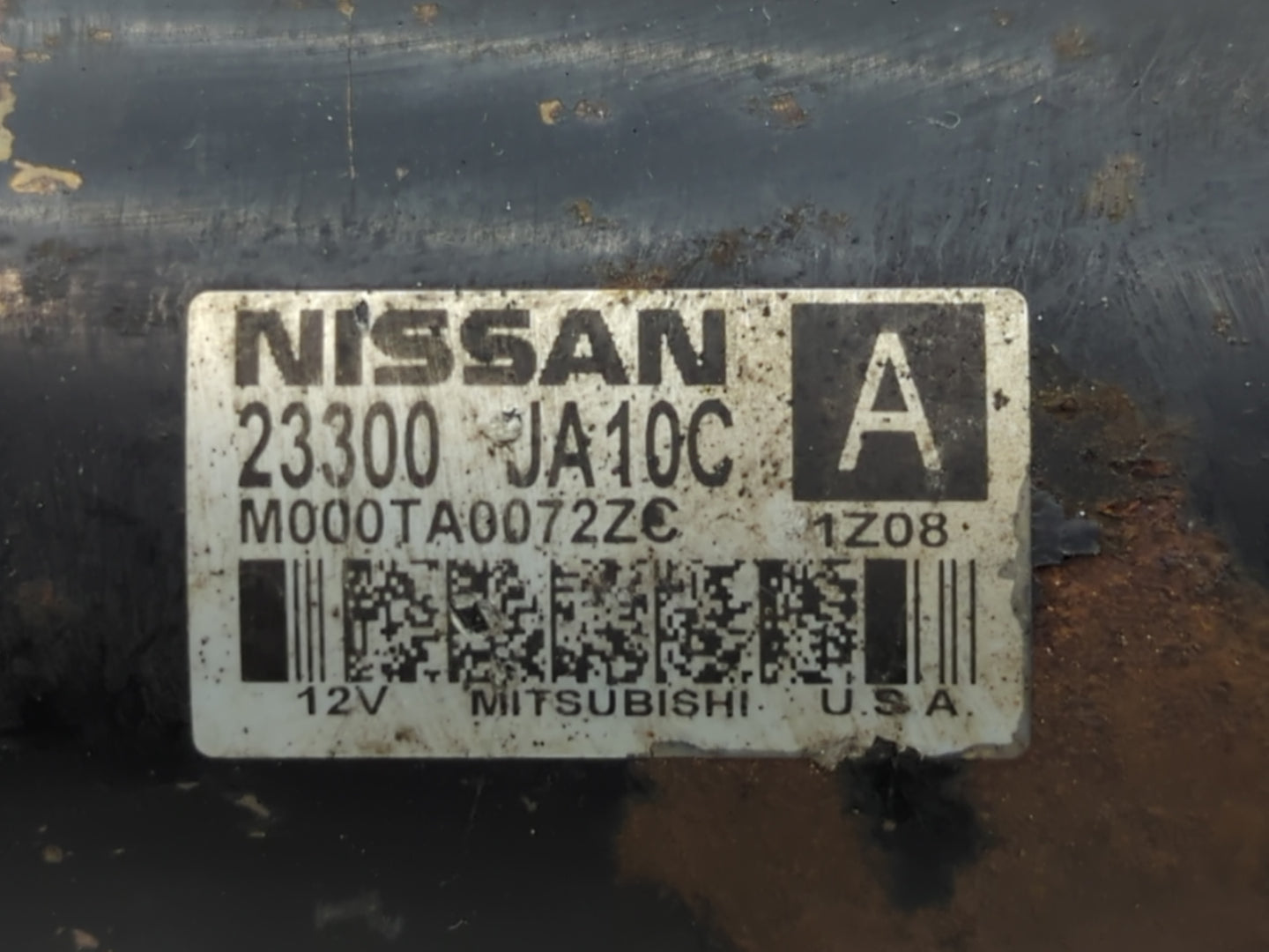 2012 Nissan Maxima Car Starter Motor Solenoid OEM P/N:M000TA0072ZC 23300 JA10C Fits OEM Used Auto Parts - Oemusedautoparts1.