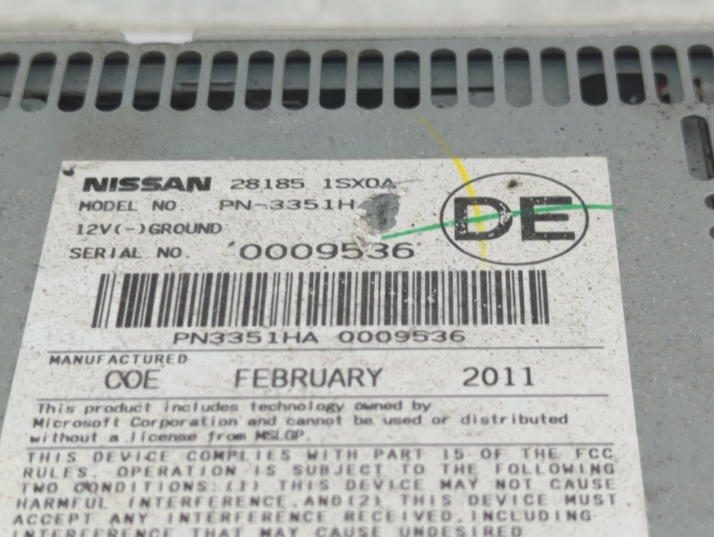 2011-2014 Nissan Murano Radio AM FM Cd Player Receiver Replacement P/N:281851SX0A PN-3351H, PN3351HA Fits Fits 2011 2012 201