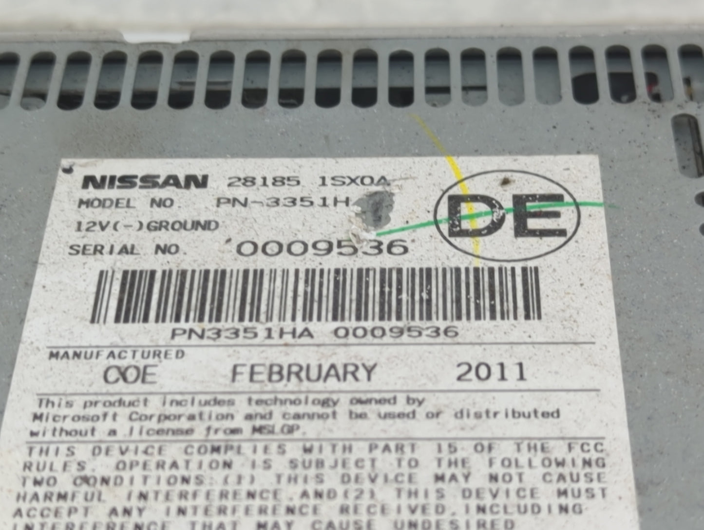 2011-2014 Nissan Murano Radio AM FM Cd Player Receiver Replacement P/N:281851SX0A PN-3351H, PN3351HA Fits Fits 2011 2012 201