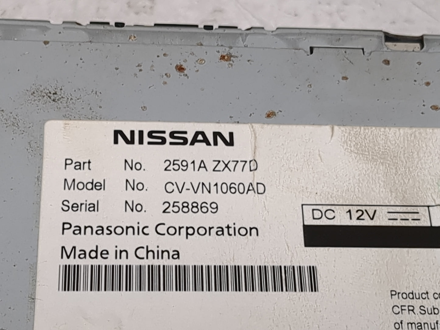 2011-2012 Nissan Murano Radio AM FM Cd Player Receiver Replacement P/N:2591A ZX77D CV-VN1060AD Fits Fits 2011 2012 OEM Used 