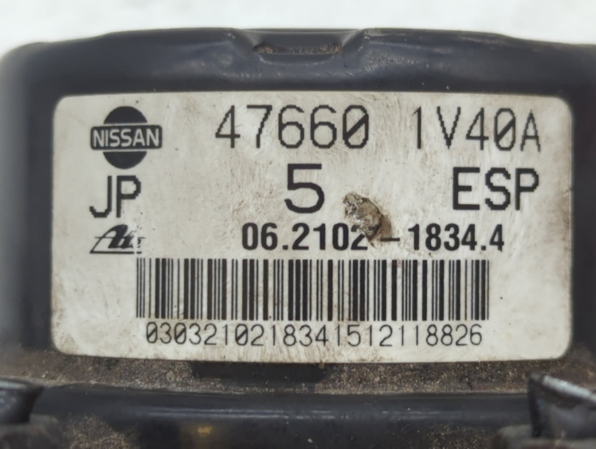 2012-2014 Nissan Murano Anti-Lock Brake ABS Pump Module Actuator OEM P/N:47660 1V40A Fits Fits 2012 2013 2014 OEM Used Auto 