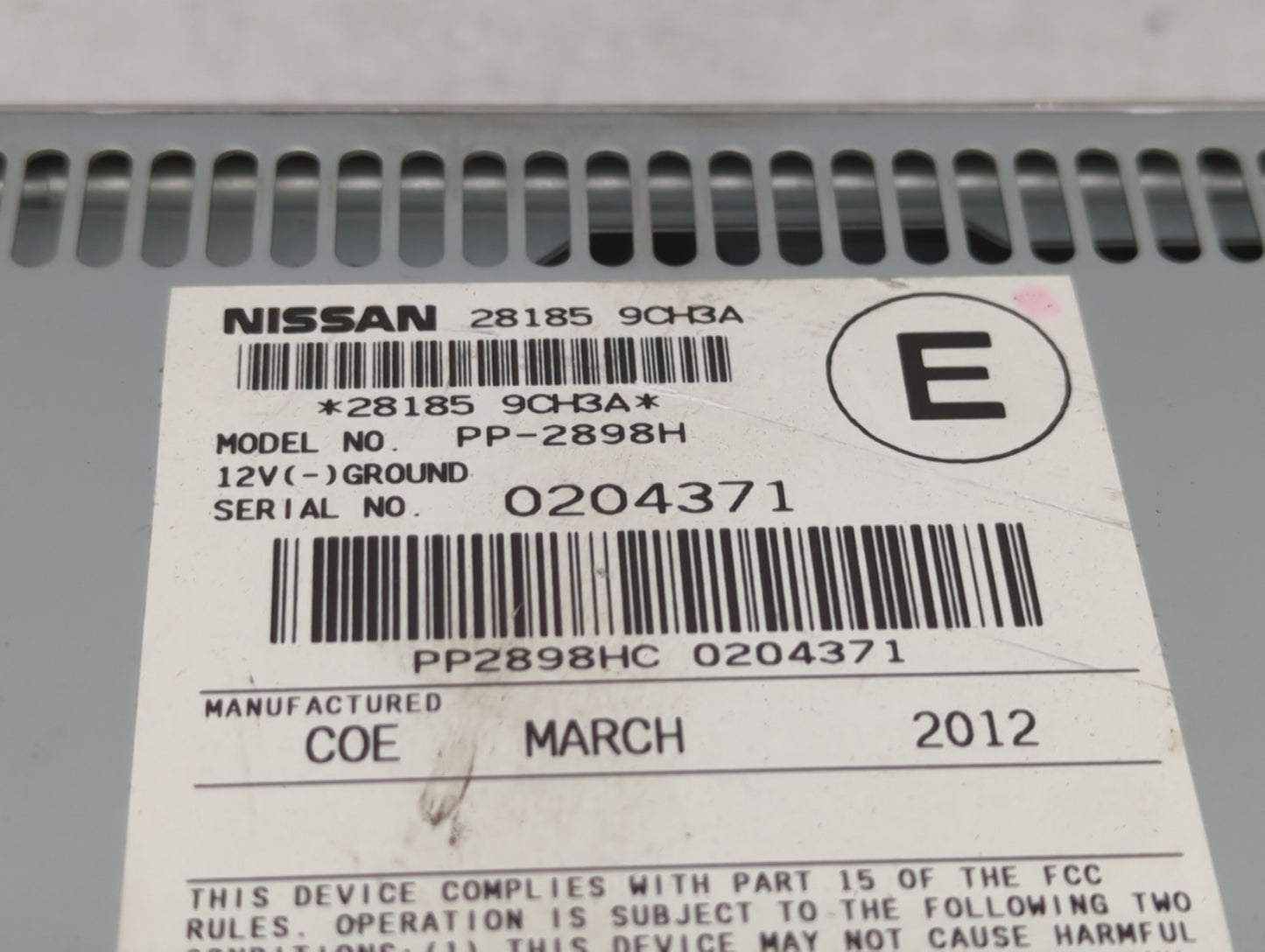 2008-2012 Nissan Pathfinder Radio AM FM Cd Player Receiver Replacement P/N:28185 9CH3A Fits Fits 2008 2009 2010 2011 2012 OE