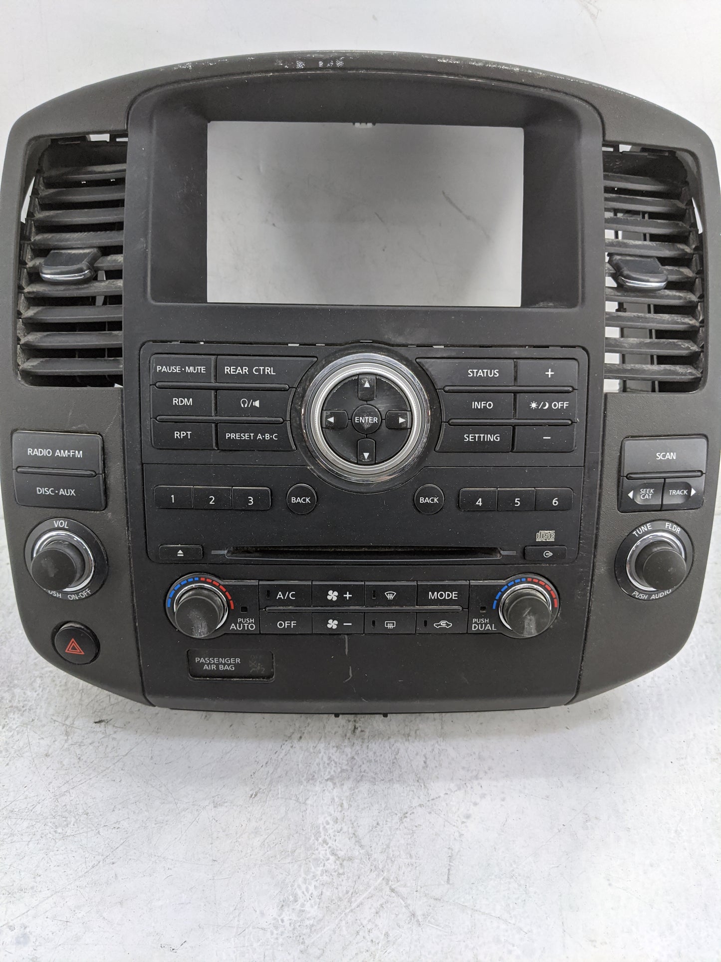 2012 Nissan Pathfinder Radio AM FM Cd Player Receiver Replacement P/N:28395 9GE0R ZV50A01C1000167 Fits OEM Used Auto Parts -