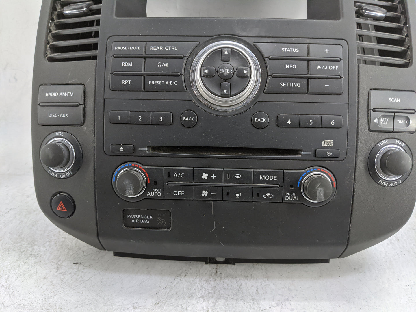 2012 Nissan Pathfinder Radio AM FM Cd Player Receiver Replacement P/N:28395 9GE0R ZV50A01C1000167 Fits OEM Used Auto Parts -