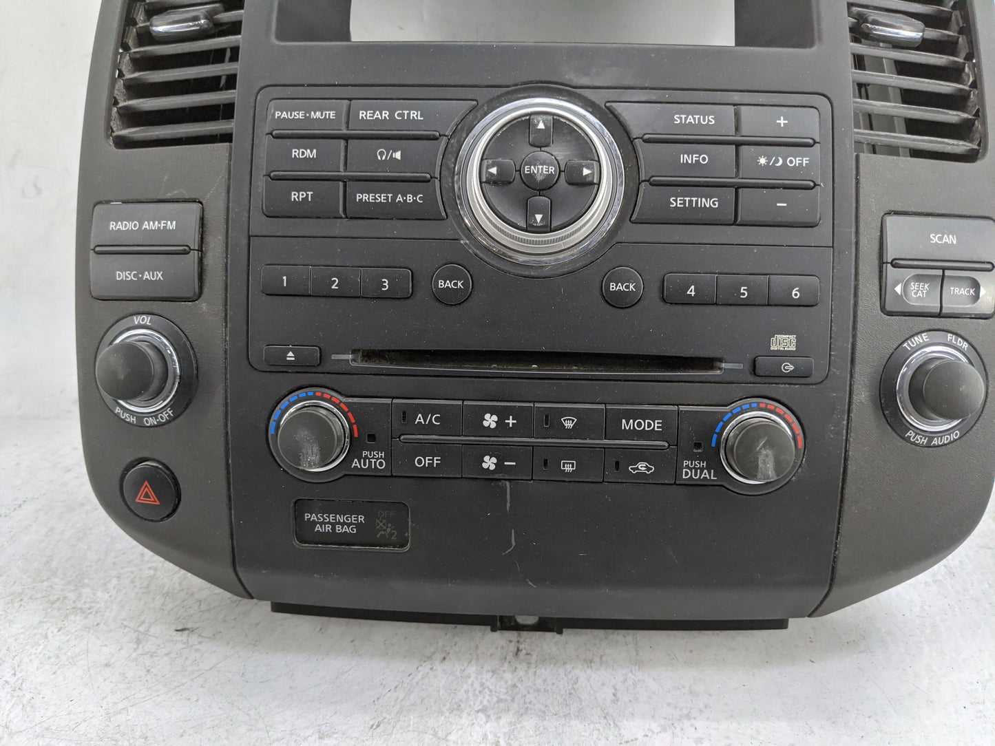 2012 Nissan Pathfinder Radio AM FM Cd Player Receiver Replacement P/N:28395 9GE0R ZV50A01C1000167 Fits OEM Used Auto Parts -