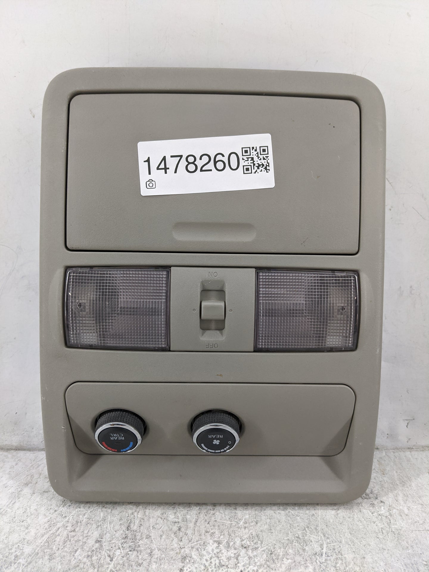 2012 Nissan Pathfinder Overhead Roof Console Tan - Oemusedautoparts1.com