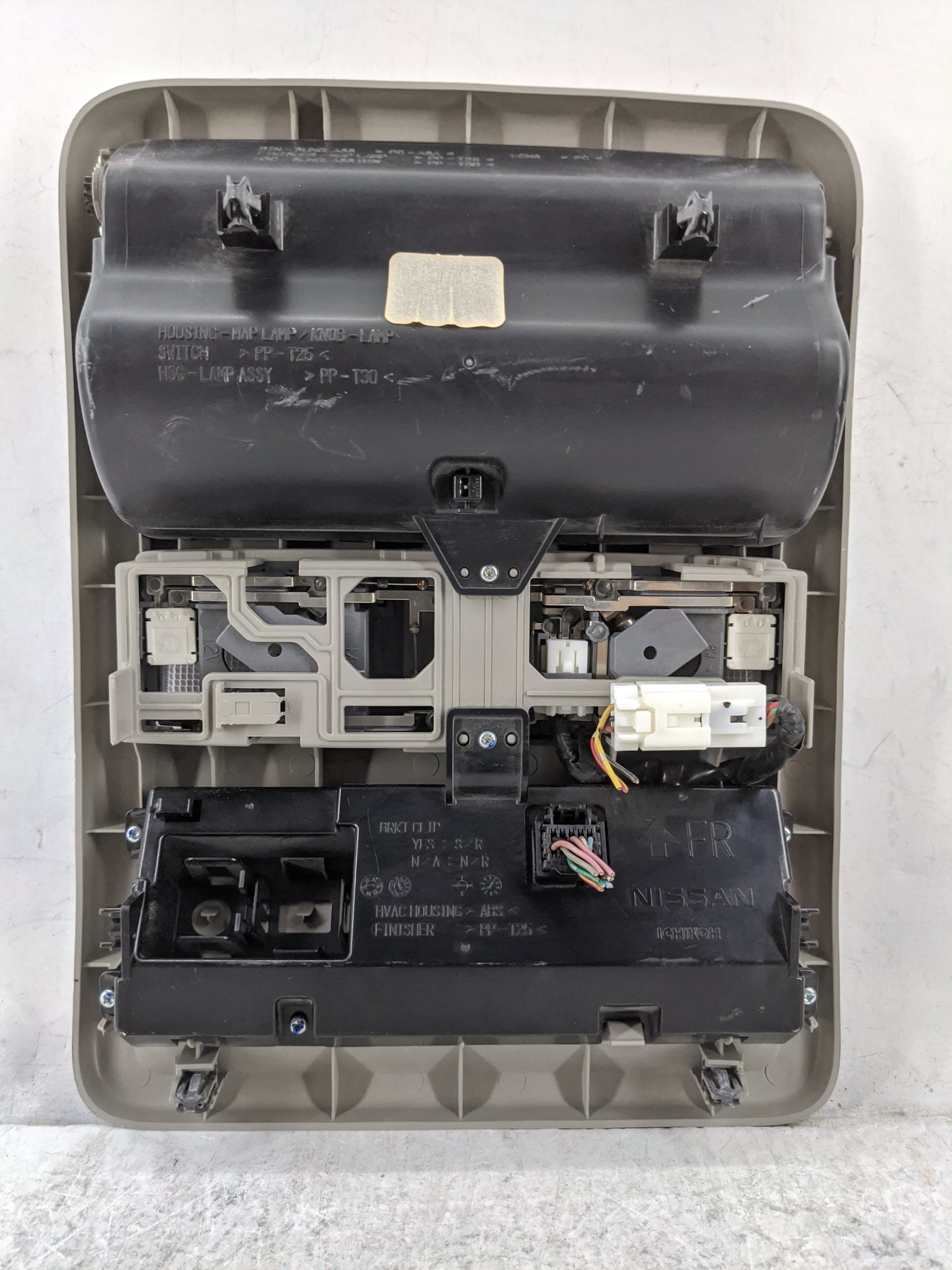 2012 Nissan Pathfinder Overhead Roof Console Tan - Oemusedautoparts1.com