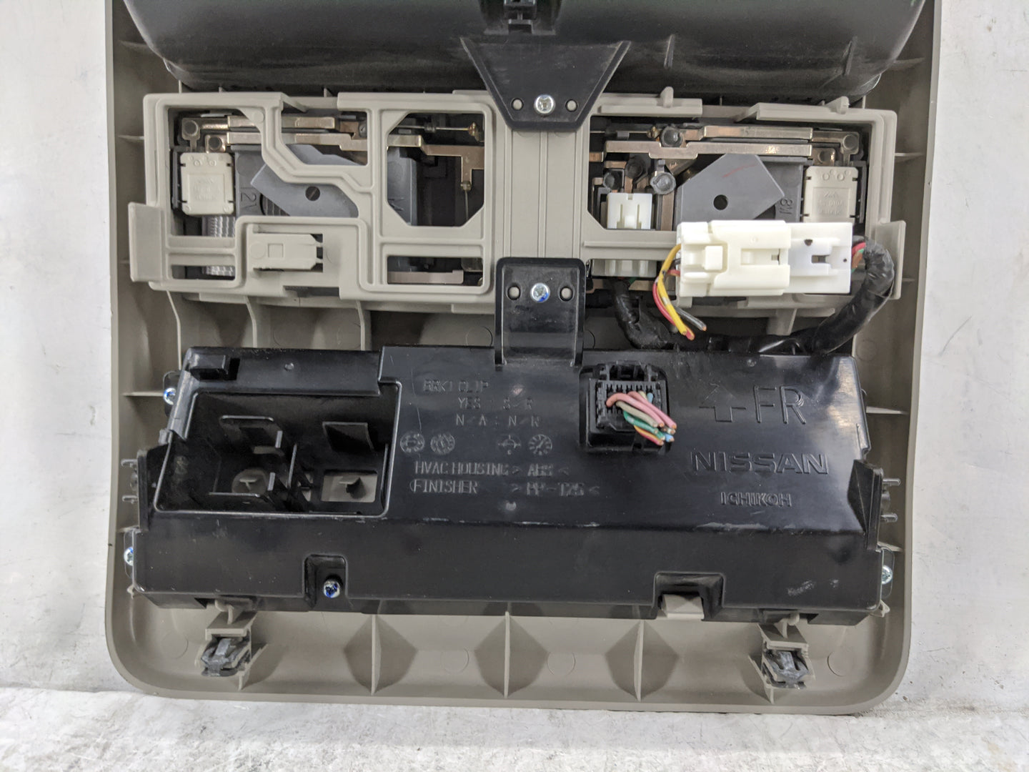 2012 Nissan Pathfinder Overhead Roof Console Tan - Oemusedautoparts1.com