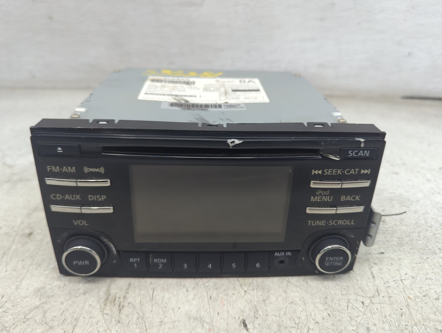 2012 Nissan Quest Radio AM FM Cd Player Receiver Replacement P/N:28185 1JA1A CQ-FN11E04D Fits OEM Used Auto Parts - Oemuseda