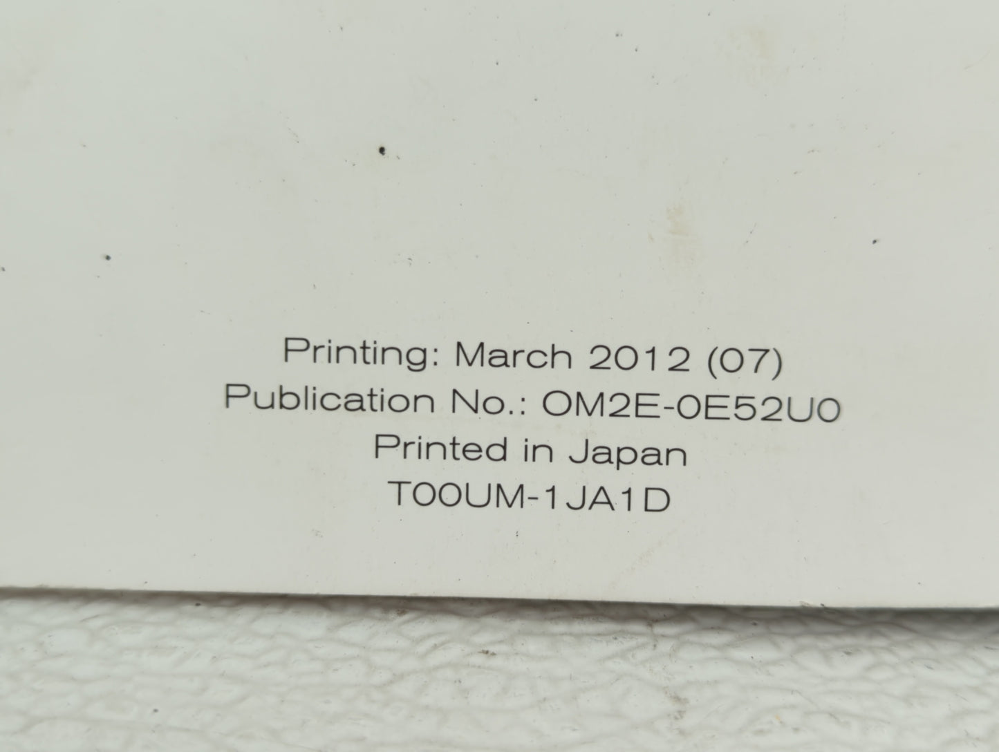 2012 Nissan Quest Owners Manual Book Guide OEM Used Auto Parts - Oemusedautoparts1.com