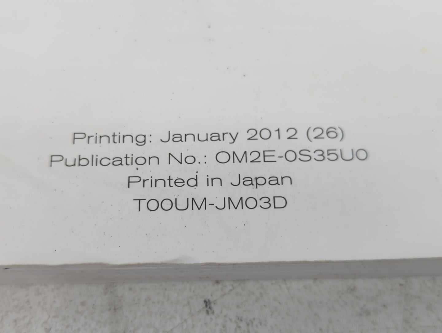 2012 Nissan Rogue Owners Manual Book Guide P/N:OM2E-0S35U0 OEM Used Auto Parts - Oemusedautoparts1.com