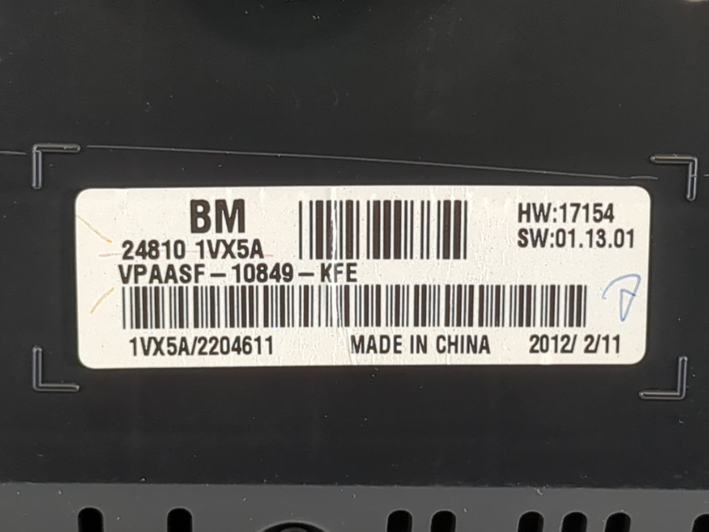 2012 Nissan Rogue Instrument Cluster Speedometer Gauges P/N:VPAASF-10849-KFE 24810 1VX5A Fits OEM Used Auto Parts - Oemuseda