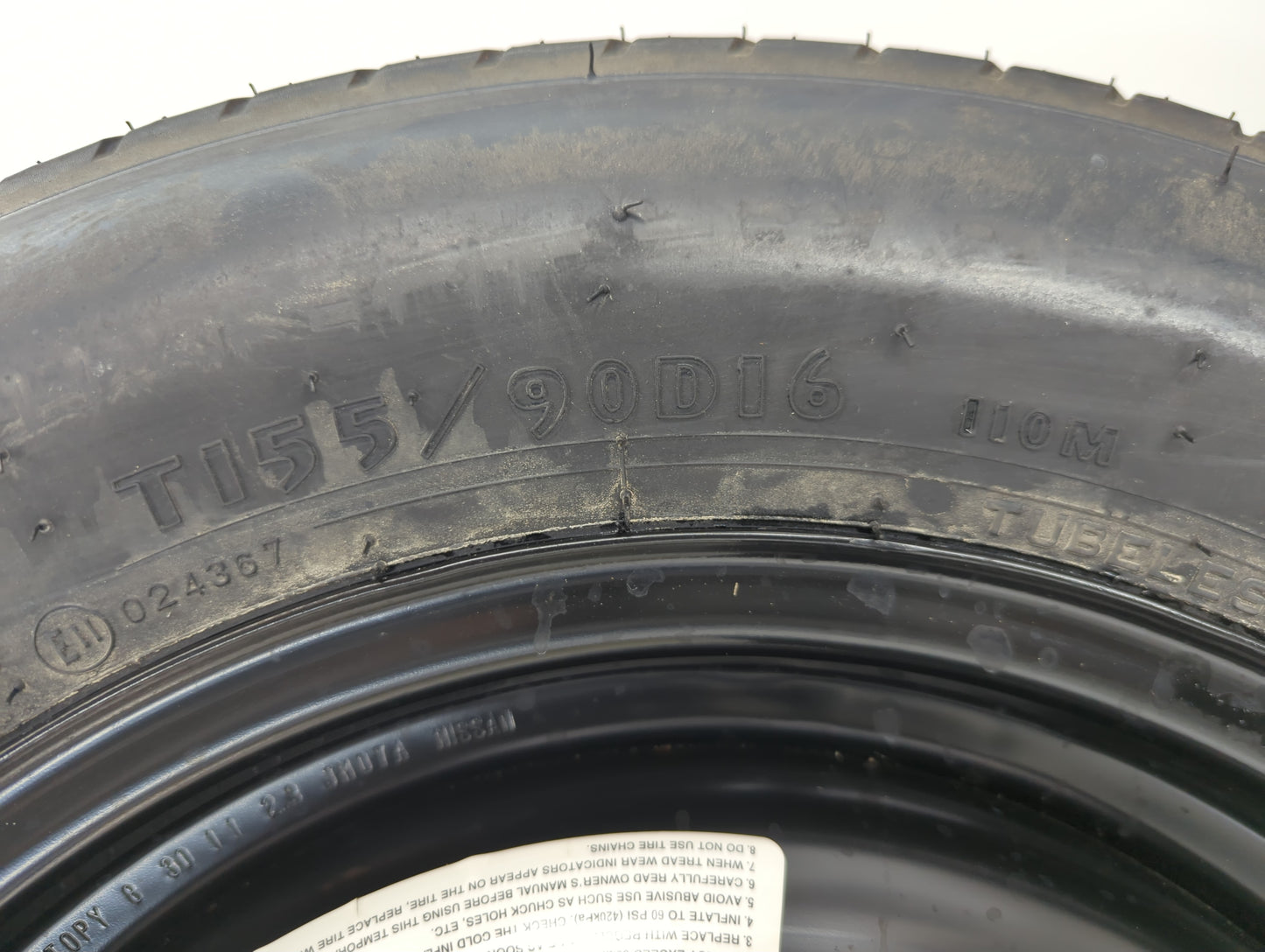 2010-2020 Nissan Rogue Spare Donut Tire Wheel Rim Oem - Oemusedautoparts1.com