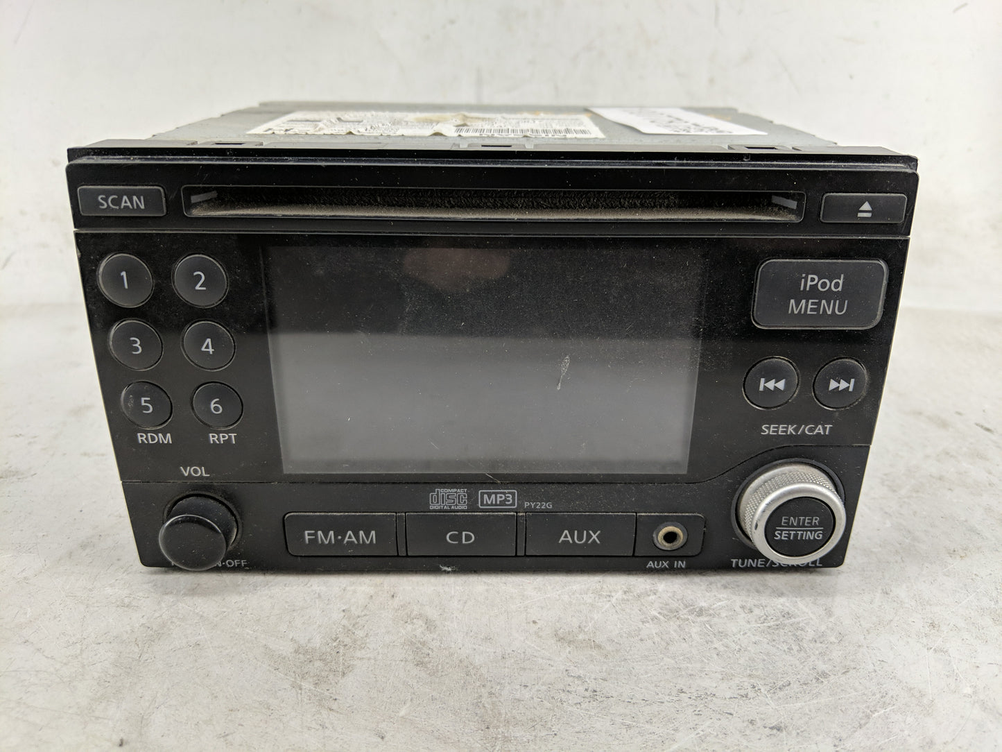 2011-2012 Nissan Rogue Radio AM FM Cd Player Receiver Replacement P/N:28185 1VK0A Fits Fits 2011 2012 OEM Used Auto Parts - 