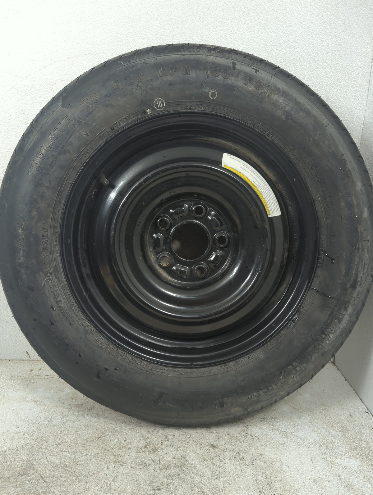 2012 Nissan Rogue Spare Donut Tire Wheel Rim Oem - Oemusedautoparts1.com