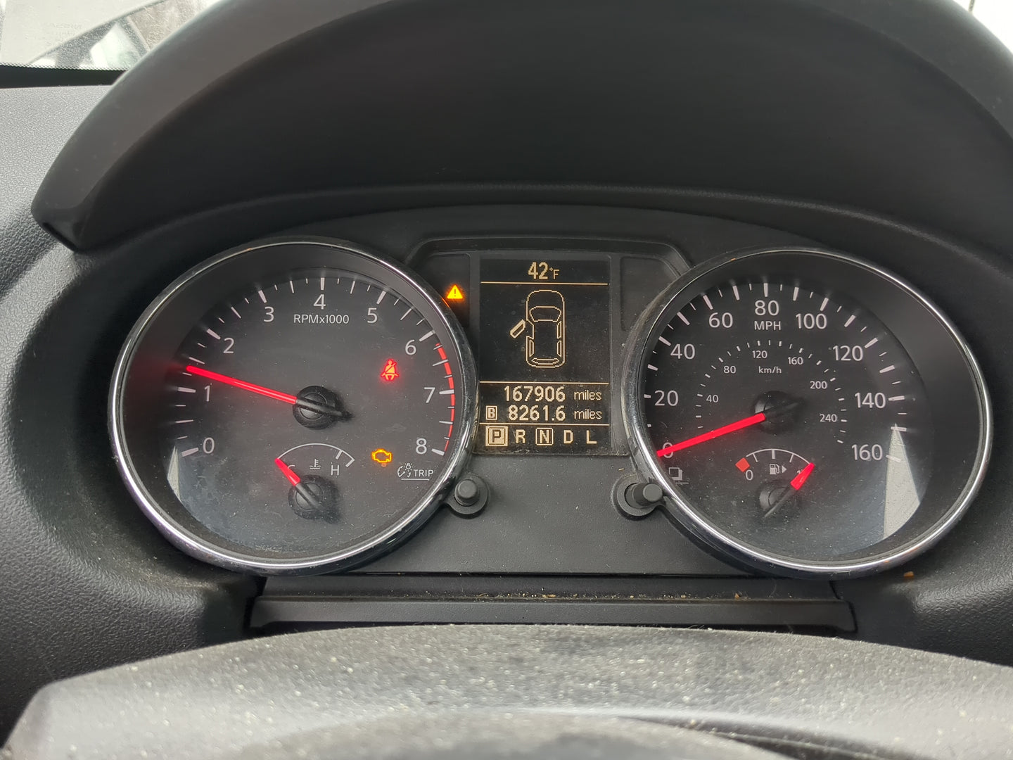 2012-2015 Nissan Rogue Instrument Cluster Speedometer Gauges Miles:168K Fits Fits 2012 2013 2014 2015 OEM Used Auto Parts - 