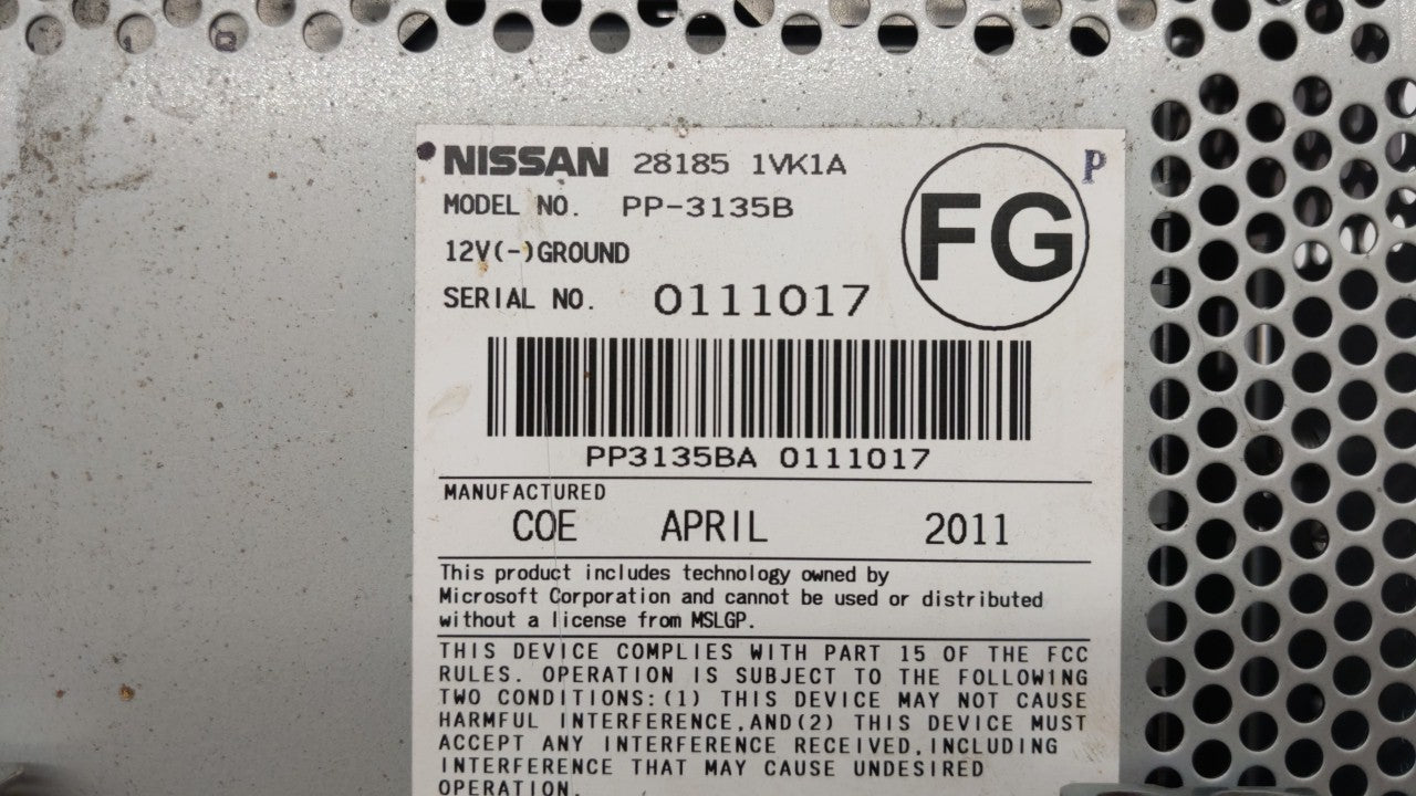 2011-2015 Nissan Rogue Am Fm Cd Player Radio Receiver - Oemusedautoparts1.com