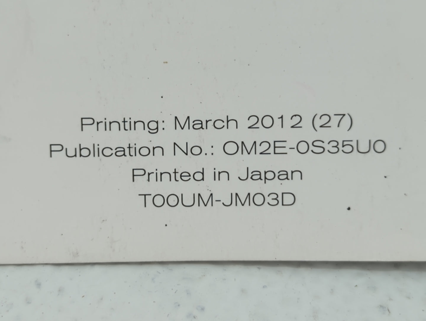 2012 Nissan Rogue Owners Manual Book Guide P/N:OM2E-0S35U0 OEM Used Auto Parts - Oemusedautoparts1.com