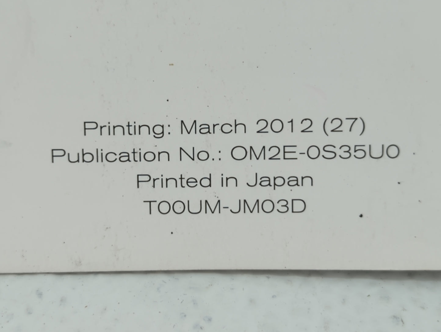 2012 Nissan Rogue Owners Manual Book Guide P/N:OM2E-0S35U0 OEM Used Auto Parts - Oemusedautoparts1.com