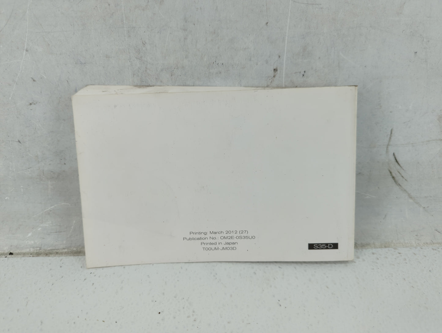 2012 Nissan Rogue Owners Manual Book Guide P/N:OM2E-0S35U0 OEM Used Auto Parts - Oemusedautoparts1.com