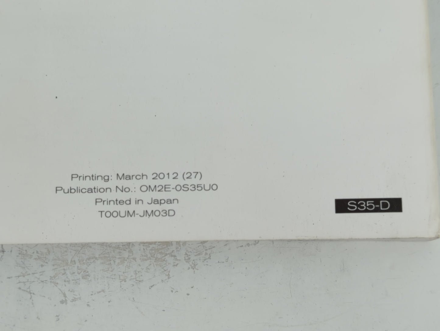 2012 Nissan Rogue Owners Manual Book Guide P/N:OM2E-0S35U0 OEM Used Auto Parts - Oemusedautoparts1.com