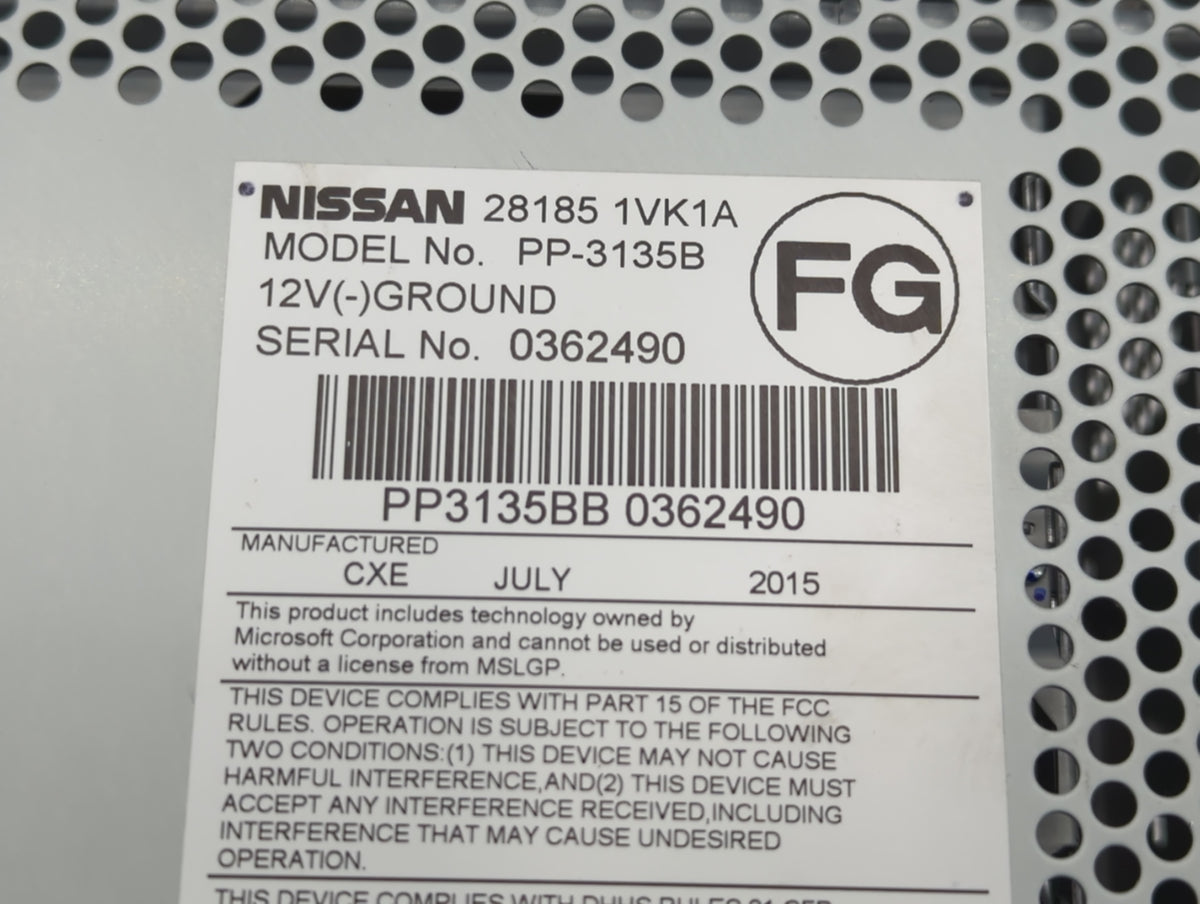 2011-2015 Nissan Rogue Am Fm Cd Player Radio Receiver 716972 - Oemusedautoparts1.com