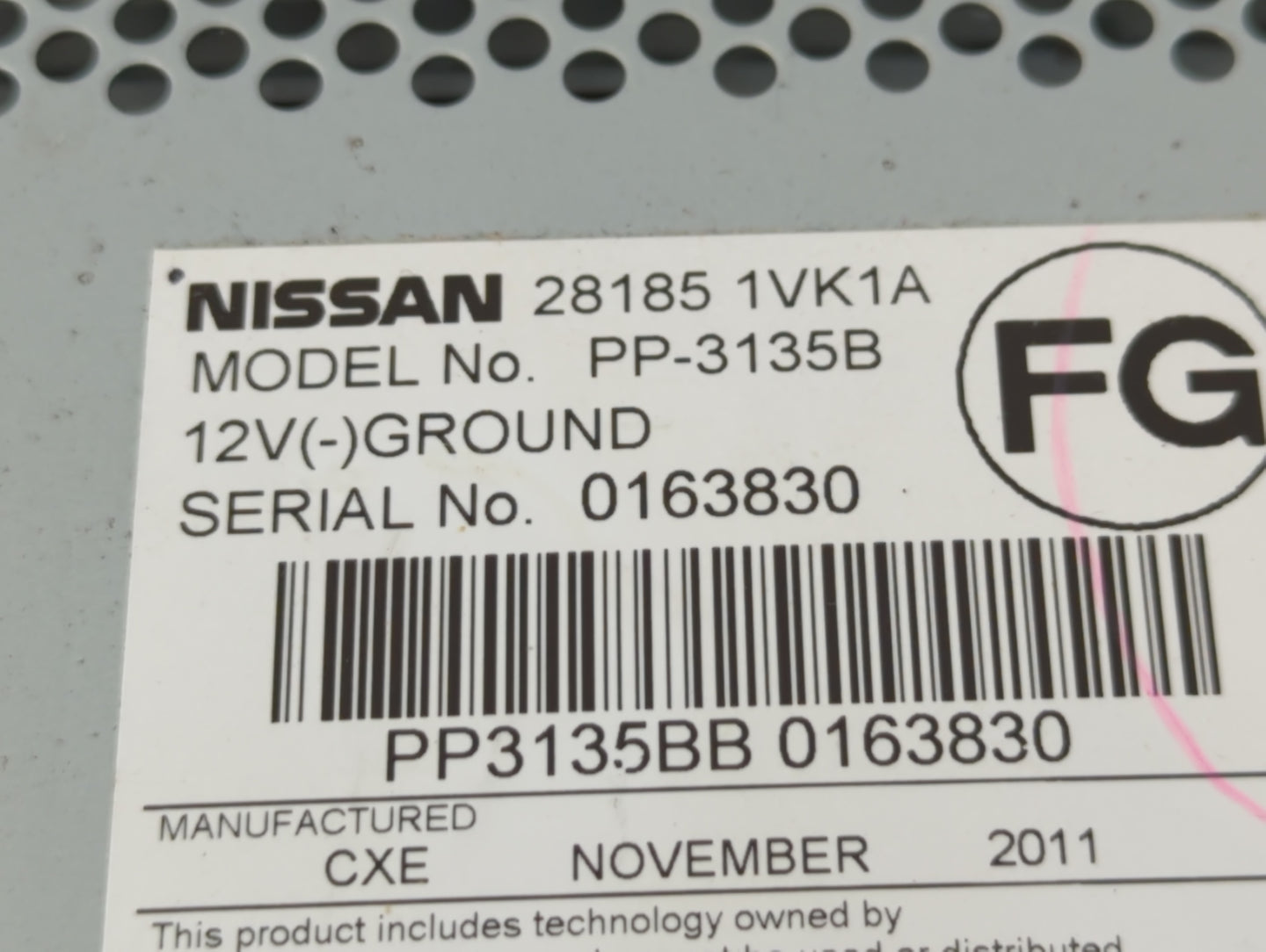 2011-2015 Nissan Rogue Am Fm Cd Player Radio Receiver - Oemusedautoparts1.com