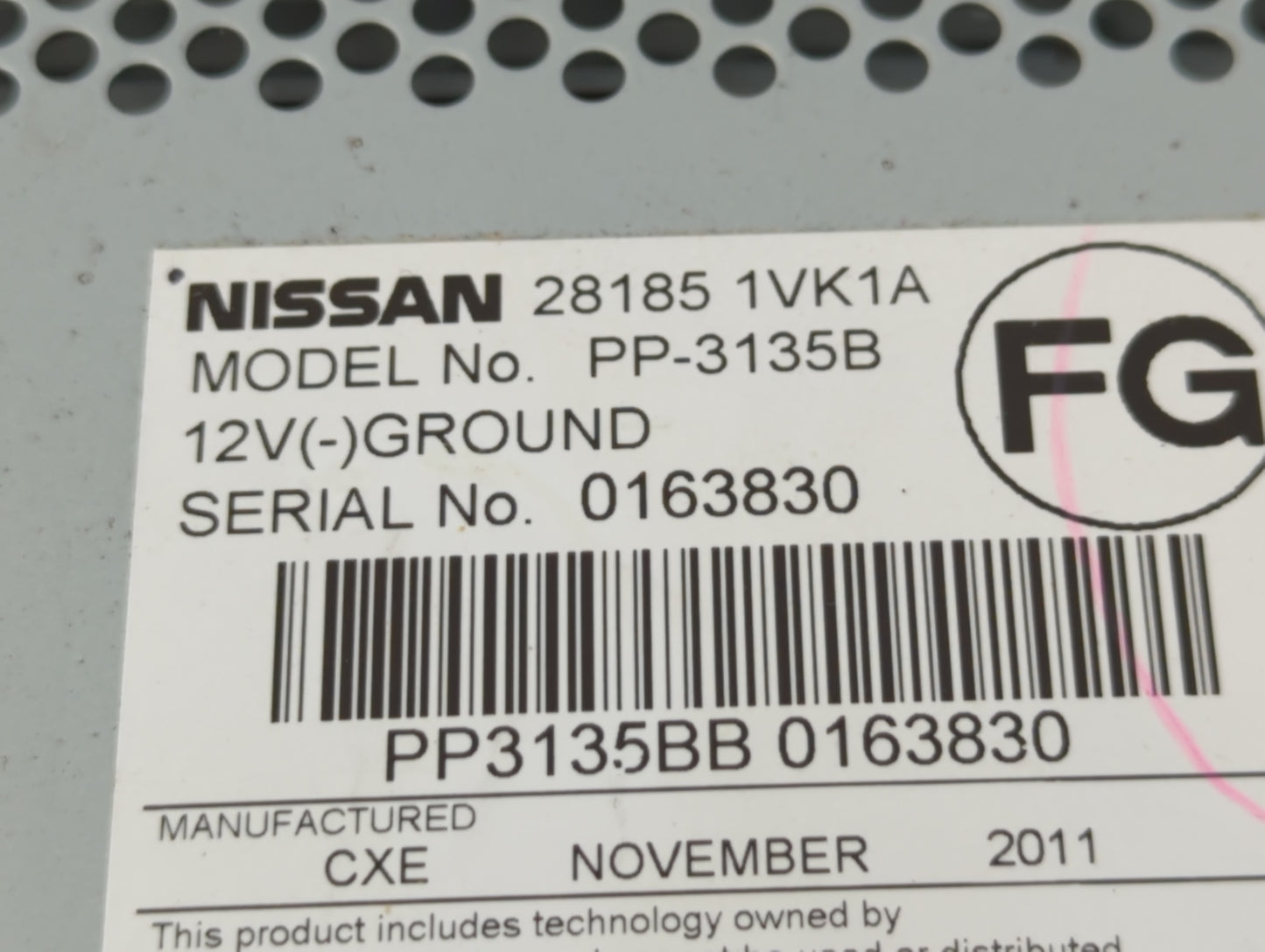 2011-2015 Nissan Rogue Am Fm Cd Player Radio Receiver - Oemusedautoparts1.com