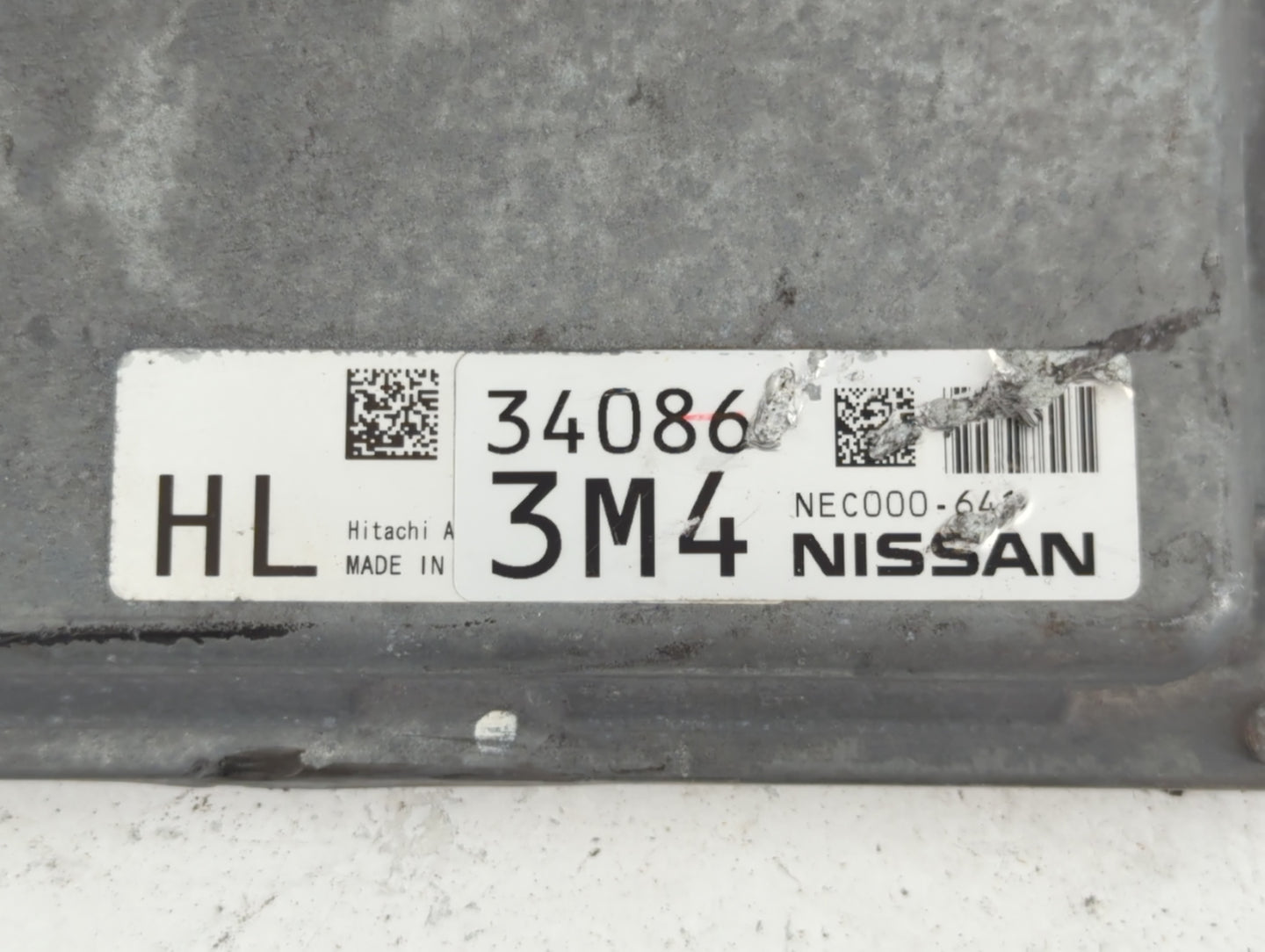 2012 Nissan Rogue PCM Engine Control Computer ECU ECM PCU OEM P/N:34086 NEC000-641 Fits OEM Used Auto Parts - Oemusedautopar