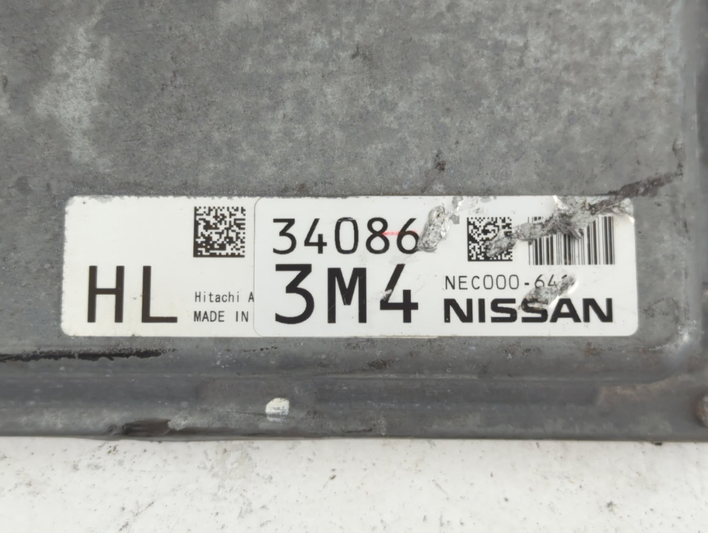 2012 Nissan Rogue PCM Engine Control Computer ECU ECM PCU OEM P/N:34086 NEC000-641 Fits OEM Used Auto Parts - Oemusedautopar
