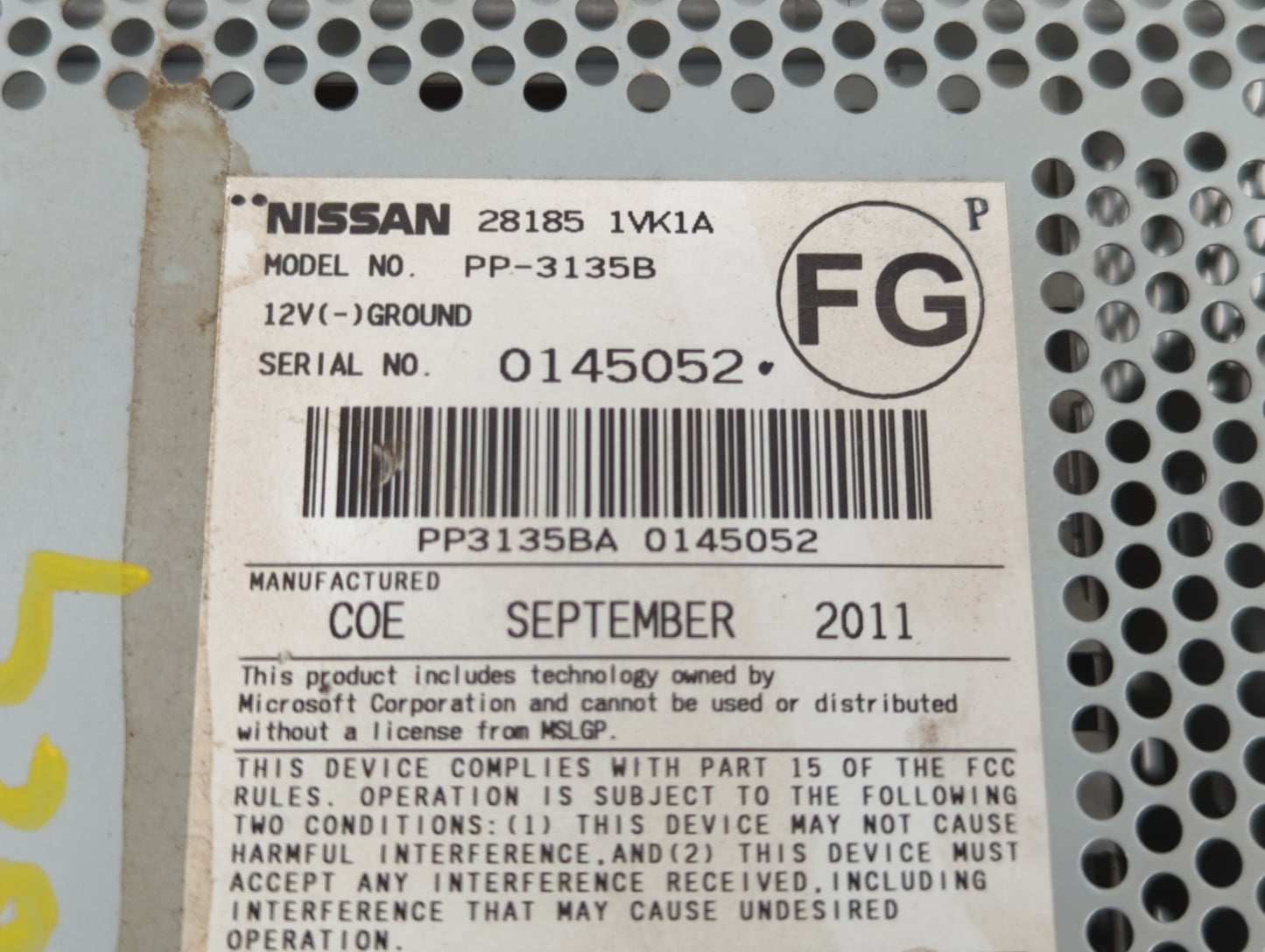 2011-2015 Nissan Rogue Radio AM FM Cd Player Receiver Replacement P/N:28185 1VK1A Fits Fits 2011 2012 2013 2014 2015 OEM Use
