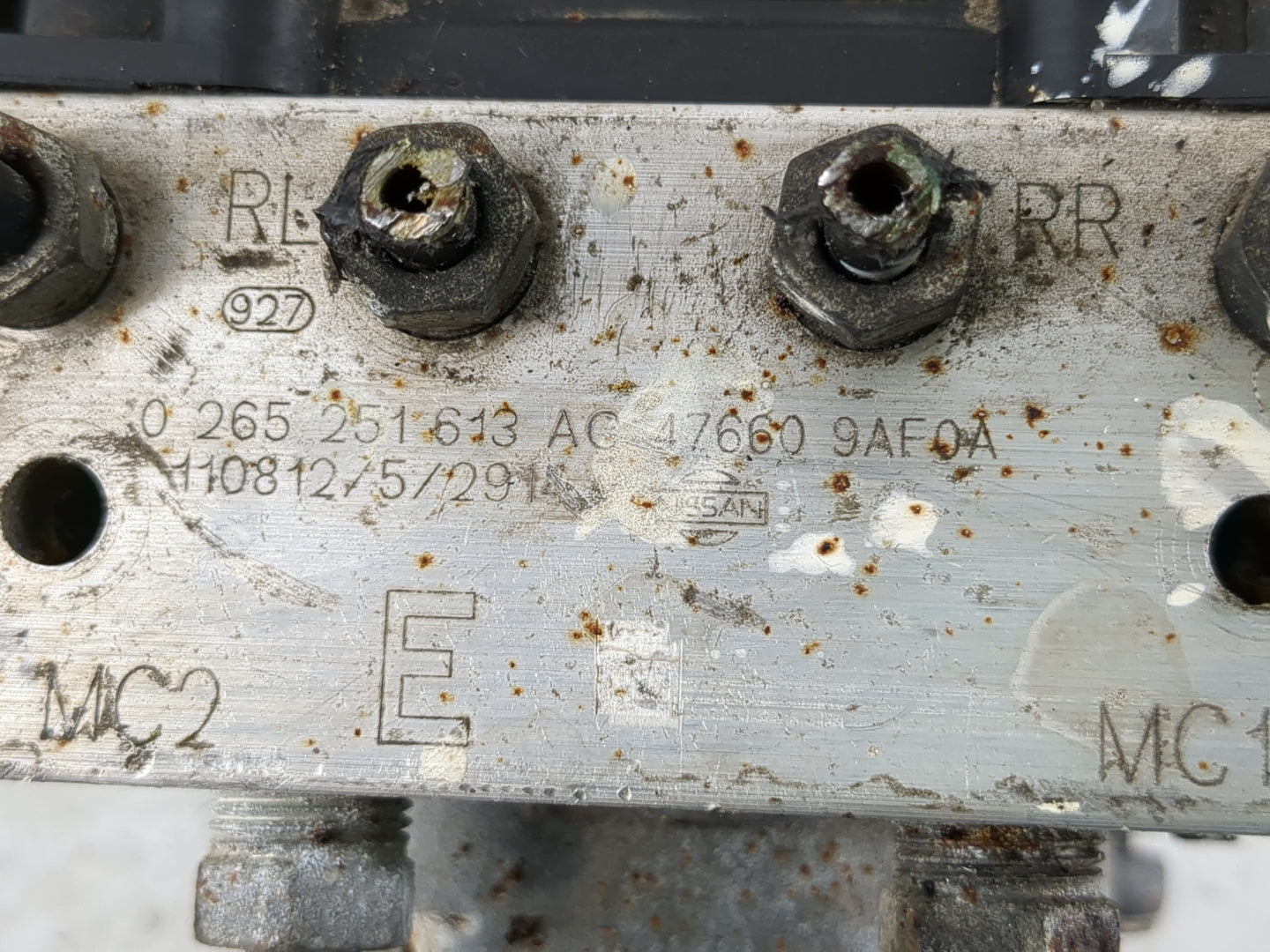 2012 Nissan Sentra ABS Pump Control Module Replacement P/N:47660 9AF0A Fits OEM Used Auto Parts - Oemusedautoparts1.com