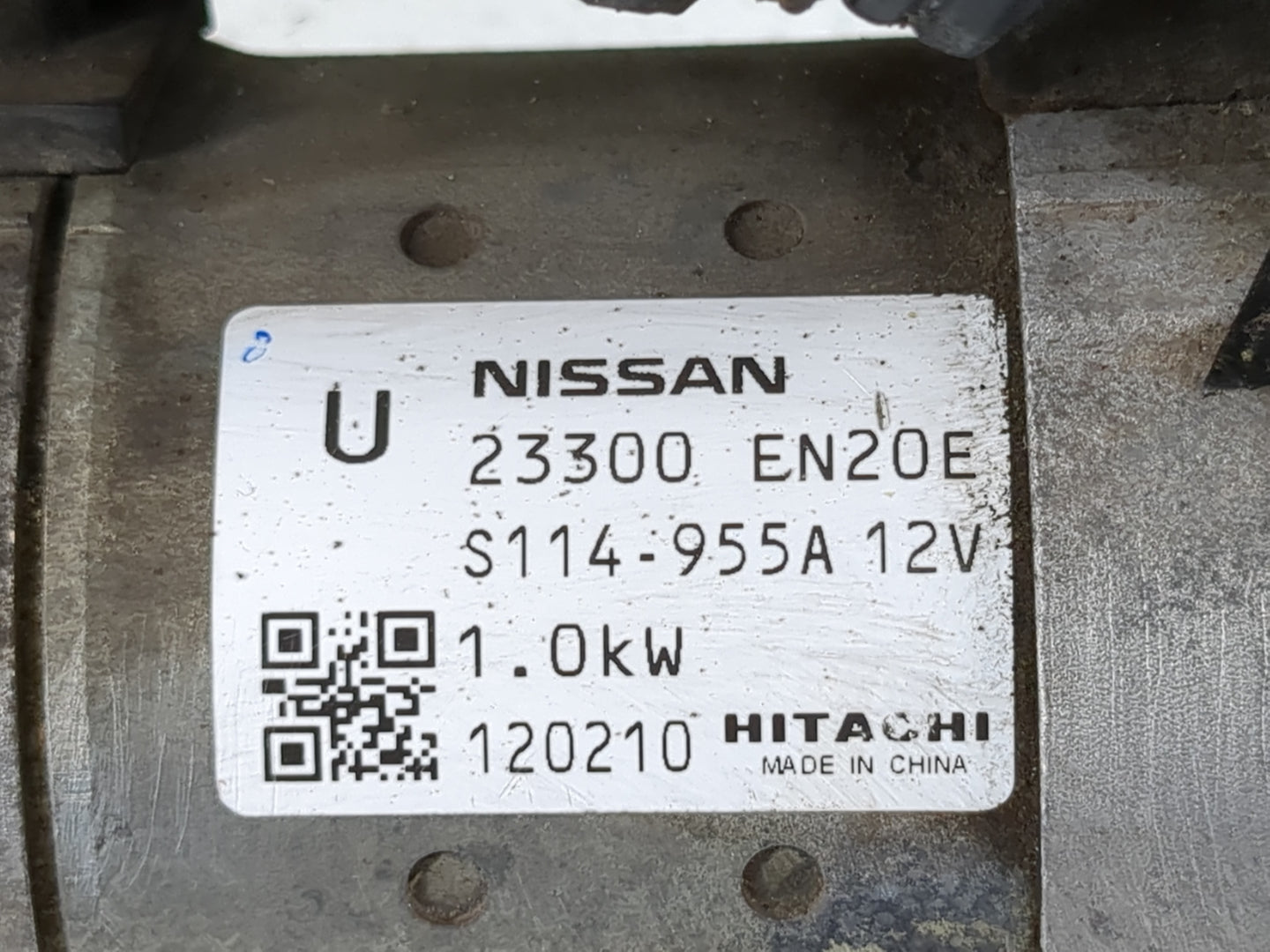 2010-2012 Nissan Sentra Car Starter Motor Solenoid OEM P/N:S114-955A 23300 EN20E Fits Fits 2010 2011 2012 2013 OEM Used Auto