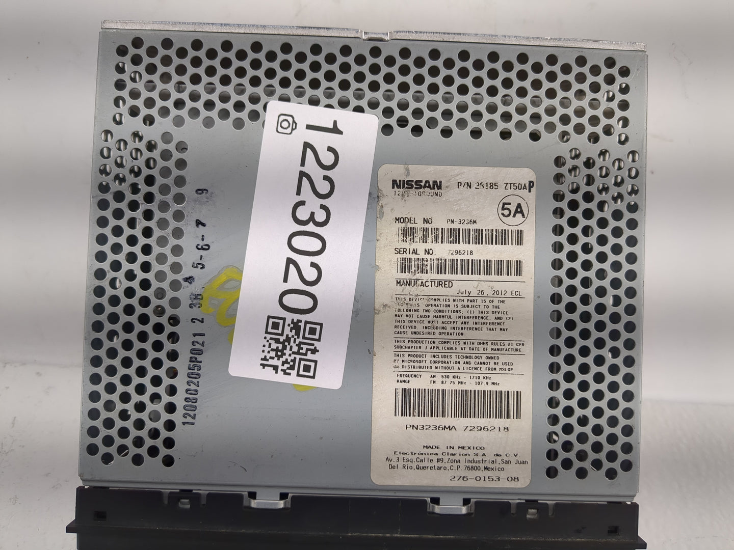 2010-2012 Nissan Sentra Radio AM FM Cd Player Receiver Replacement P/N:28185 ZT50A Fits Fits 2010 2011 2012 OEM Used Auto Pa
