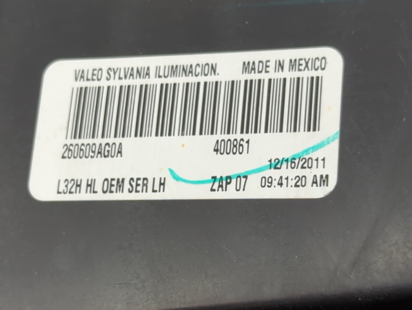 2010-2012 Nissan Sentra Driver Left Oem Head Light Headlight Lamp 1465212 - Oemusedautoparts1.com