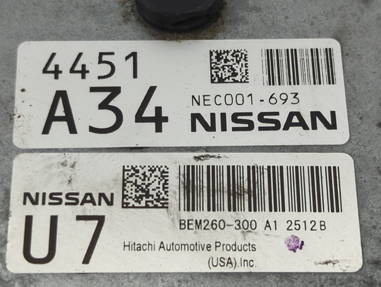 2011-2012 Nissan Sentra PCM Engine Control Computer ECU ECM PCU OEM P/N:NEC001-693 BEM260-300 A1 Fits Fits 2011 2012 OEM Use