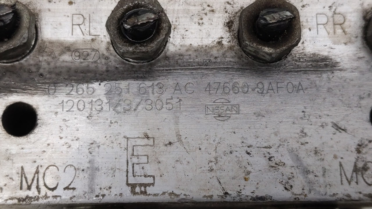 2012 Nissan Sentra ABS Pump Control Module Replacement P/N:0 265 25 613 0 265 951 641, 47660 9AP0A, 47660 9AF0A, 58620-4R001