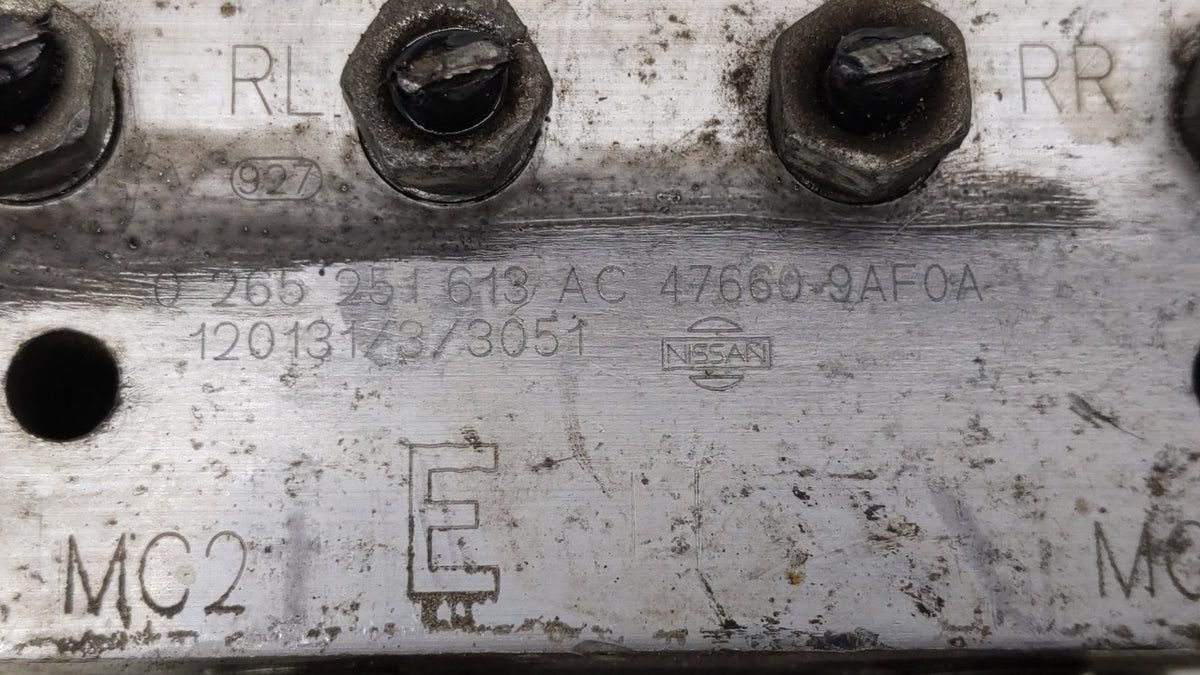 2012 Nissan Sentra Anti-Lock Brake ABS Pump Module Actuator OEM P/N:0 265 25 613 0 265 951 641, 47660 9AP0A, 47660 9AF0A Fit