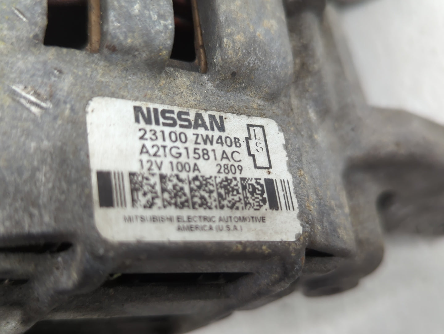 2010-2012 Nissan Sentra Alternator Replacement Generator Charging Assembly Engine OEM P/N:A2TG1581AC 23100 ZW40A Fits OEM Us