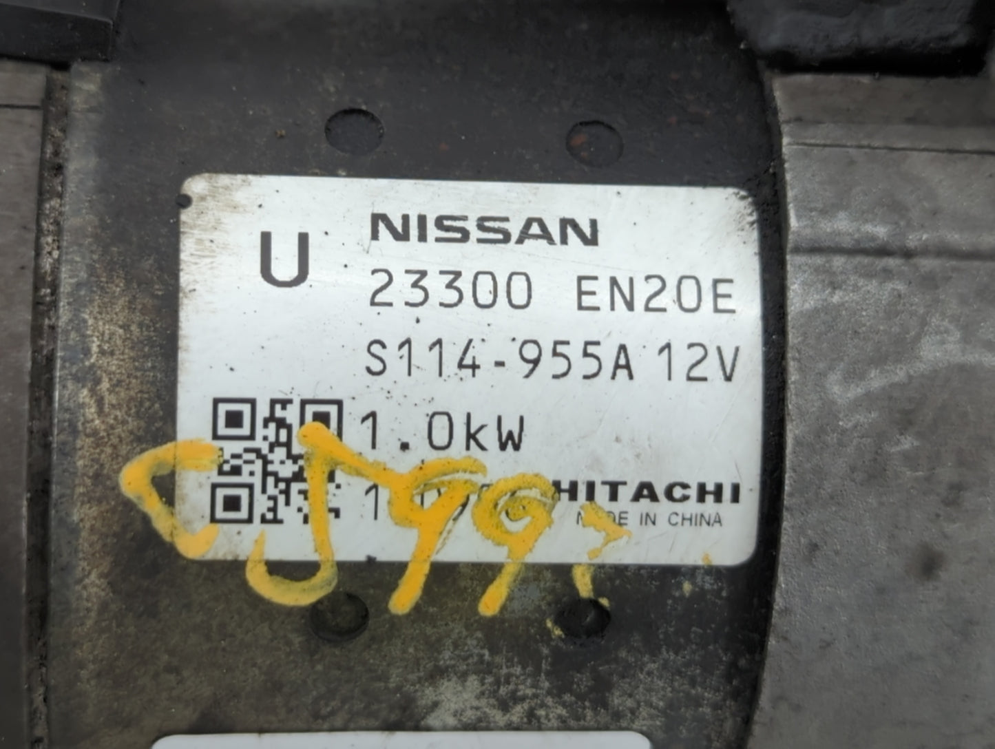 2010-2012 Nissan Sentra Car Starter Motor Solenoid OEM P/N:23300 EN20E Fits Fits 2010 2011 2012 2013 OEM Used Auto Parts - O
