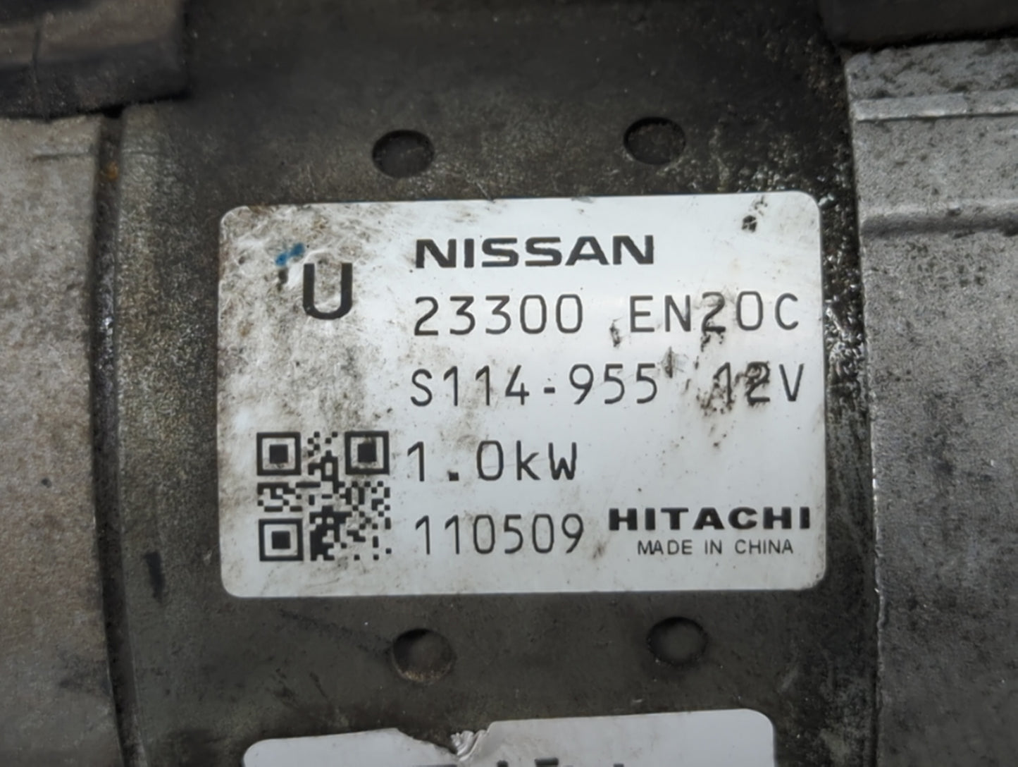 2010-2012 Nissan Sentra Car Starter Motor Solenoid OEM P/N:23300 EN20C Fits Fits 2010 2011 2012 2013 OEM Used Auto Parts - O