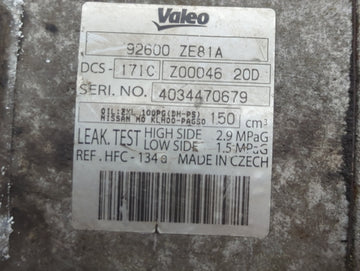 2007-2012 Nissan Sentra Air Conditioning A/c Ac Compressor Oem