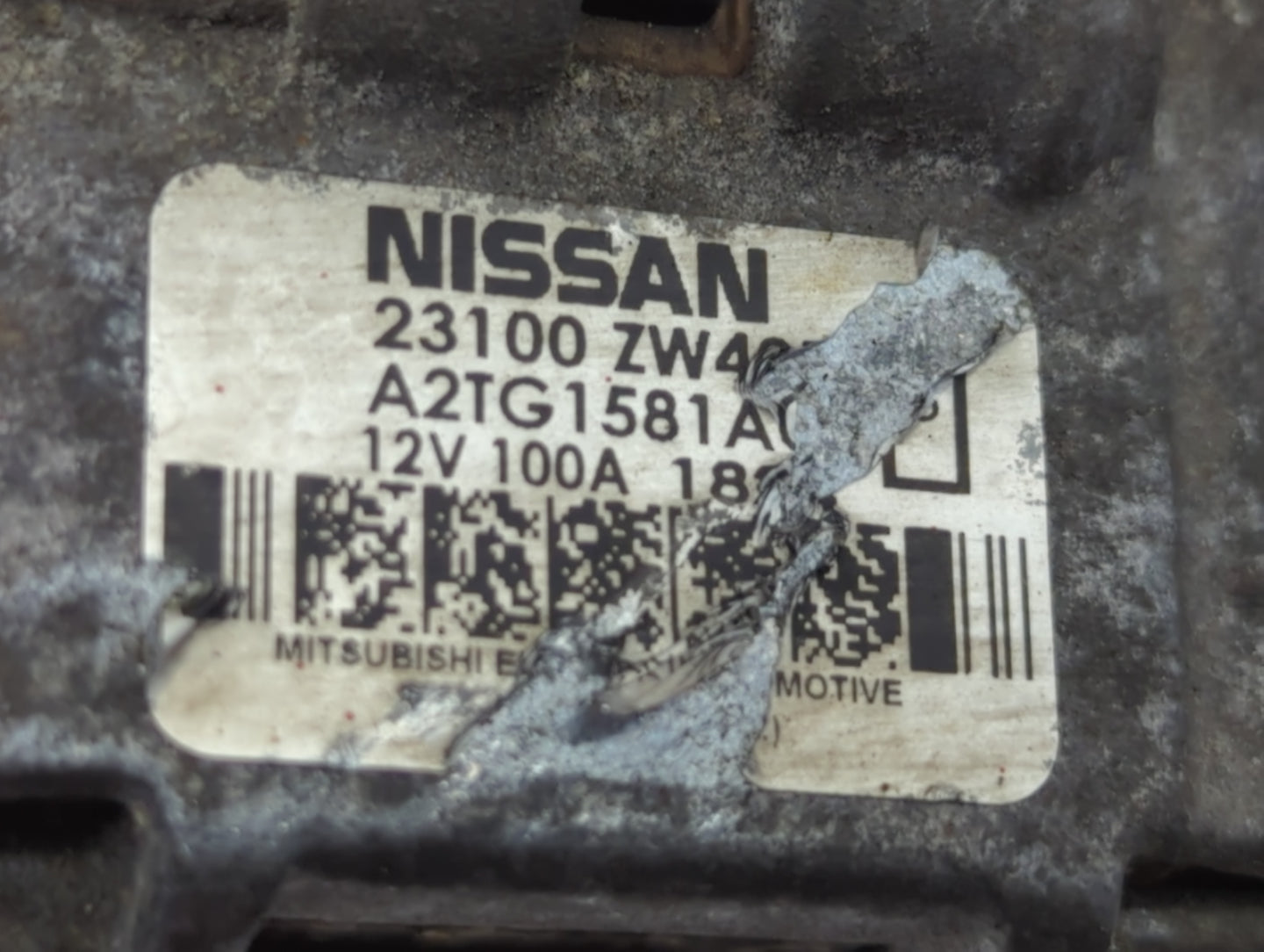 2010-2012 Nissan Sentra Alternator Replacement Generator Charging Assembly Engine OEM P/N:A2TG1581A 23100 ZW4 Fits OEM Used 