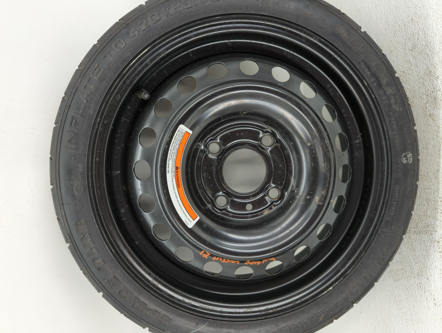 2007-2012 Nissan Sentra Spare Donut Tire Wheel Rim Oem 727250 - Oemusedautoparts1.com