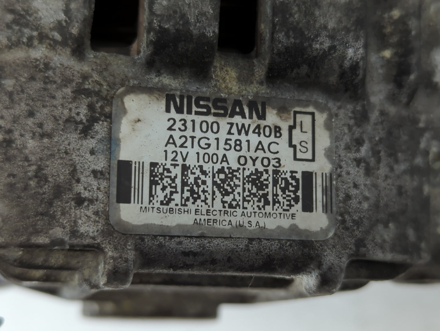 2010-2012 Nissan Sentra Alternator Replacement Generator Charging Assembly Engine OEM P/N:A2TG1581AC 23100 ZW40B Fits OEM Us