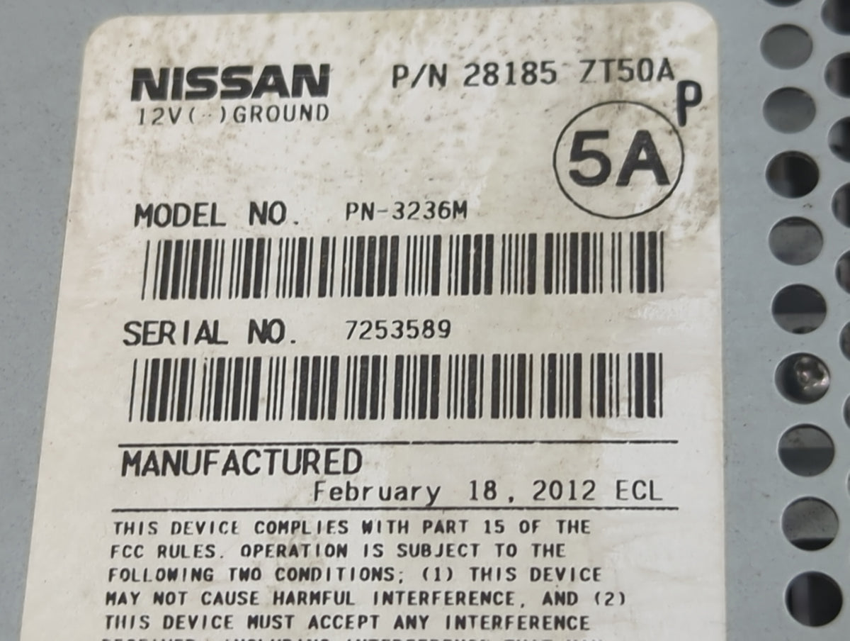 2010-2012 Nissan Sentra Radio AM FM Cd Player Receiver Replacement P/N:28185 ZT50A Fits Fits 2010 2011 2012 OEM Used Auto Pa