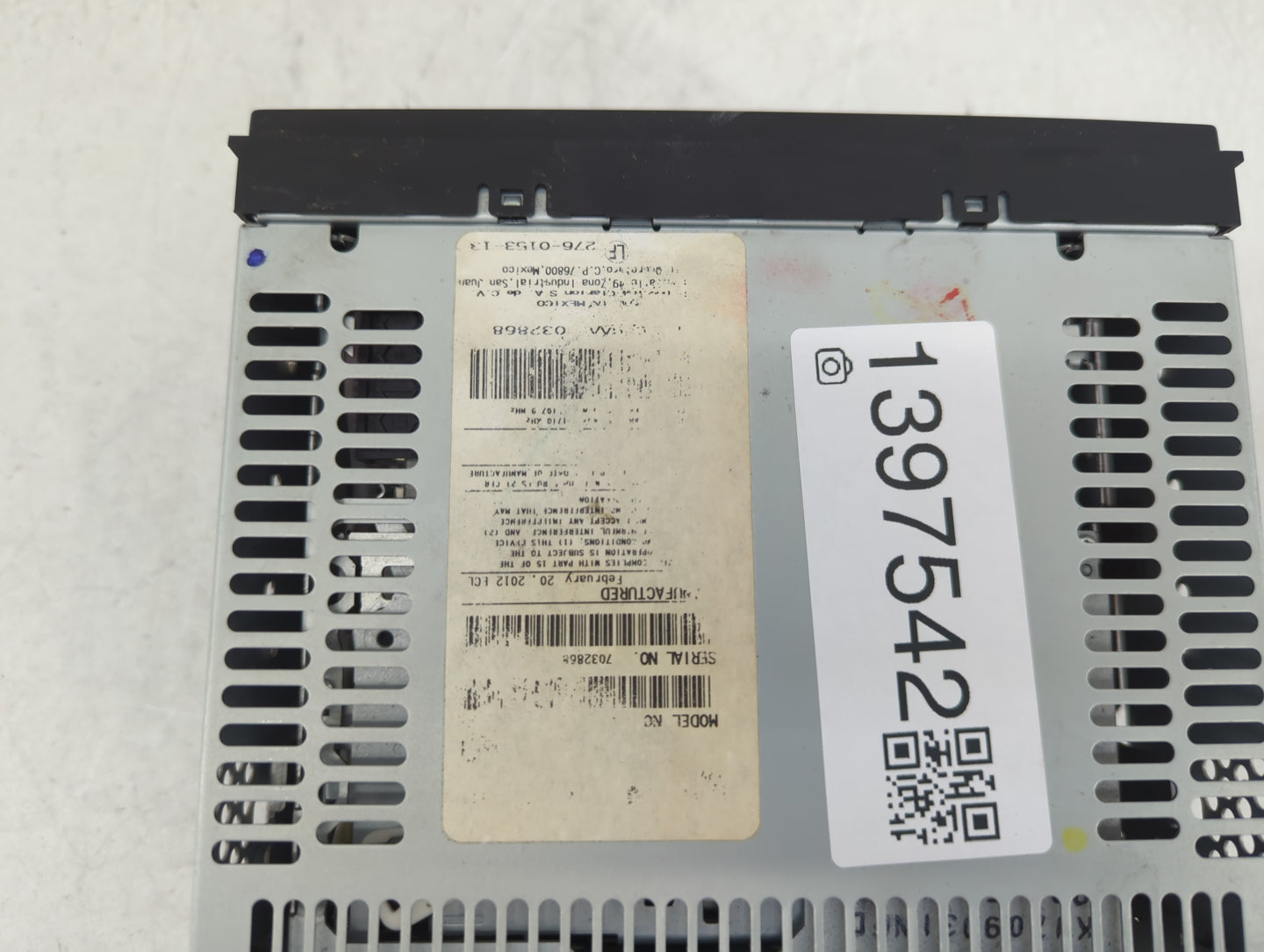 2012-2013 Nissan Versa Radio AM FM Cd Player Receiver Replacement P/N:281853AN1A Fits Fits 2012 2013 OEM Used Auto Parts - O